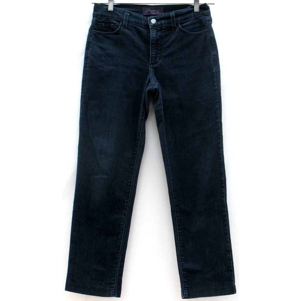 NYDJ Slim Tapered Dark Wash Embellished Sz 6